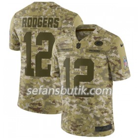 Green Bay Packers Tröjor Aaron Rodgers 12 Nike Salute To Service - Herr